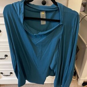 Teal Shape Women's Top Large